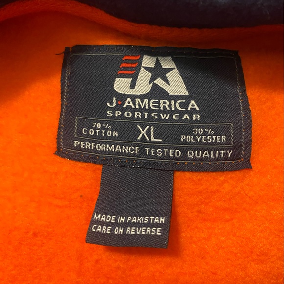 Auburn University Football Orange Hoodie Fan Wear Size Xl Embroidered College - Picture 7 of 8